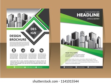 Business abstract vector template. Brochure design, cover modern layout, annual report, poster, flyer in A4 with colorful triangles, geometric shapes for tech, science, market with light background