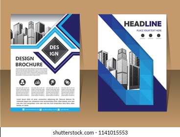 Business abstract vector template. Brochure design, cover modern layout, annual report, poster, flyer in A4 with colorful triangles, geometric shapes for tech, science, market with light background