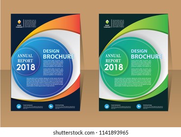 Business abstract vector template. Brochure design, cover modern layout, annual report, poster, flyer in A4 with colorful triangles, geometric shapes for tech, science, market with light background