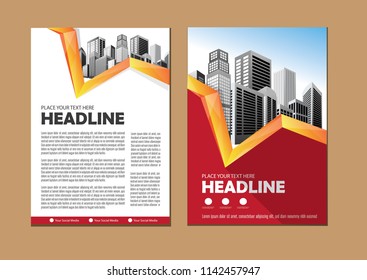 Business abstract vector template. Brochure design, cover modern layout, annual report, poster, flyer in A4 with colorful triangles, geometric shapes for tech, science, market with light background