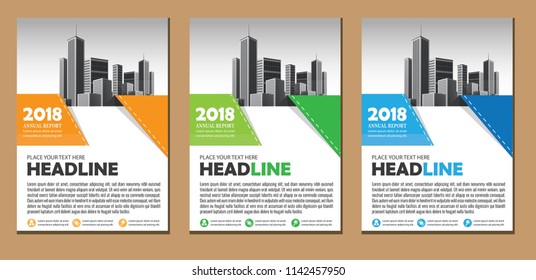 Business abstract vector template. Brochure design, cover modern layout, annual report, poster, flyer in A4 with colorful triangles, geometric shapes for tech, science, market with light background