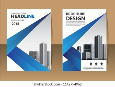 Business abstract vector template. Brochure design, cover modern layout, annual report, poster, flyer in A4 with colorful triangles, geometric shapes for tech, science, market with light background