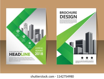 Business abstract vector template. Brochure design, cover modern layout, annual report, poster, flyer in A4 with colorful triangles, geometric shapes for tech, science, market with light background