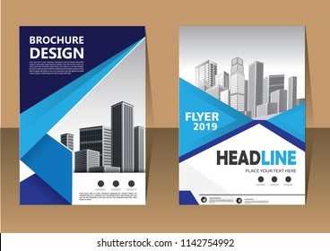 Business abstract vector template. Brochure design, cover modern layout, annual report, poster, flyer in A4 with colorful triangles, geometric shapes for tech, science, market with light background