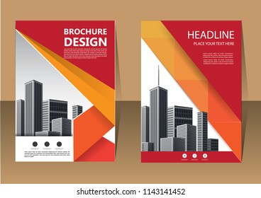 Business abstract vector template. Brochure design, cover modern layout, annual report, poster, flyer in A4 with colorful triangles, geometric shapes for tech, science, market with light background