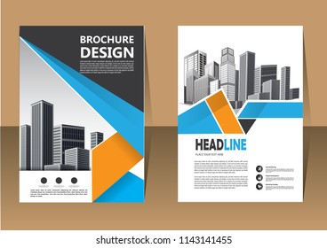 Business abstract vector template. Brochure design, cover modern layout, annual report, poster, flyer in A4 with colorful triangles, geometric shapes for tech, science, market with light background
