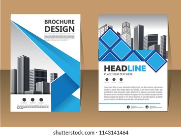 Business abstract vector template. Brochure design, cover modern layout, annual report, poster, flyer in A4 with colorful triangles, geometric shapes for tech, science, market with light background
