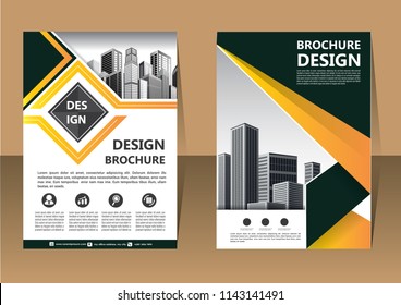 Business abstract vector template. Brochure design, cover modern layout, annual report, poster, flyer in A4 with colorful triangles, geometric shapes for tech, science, market with light background