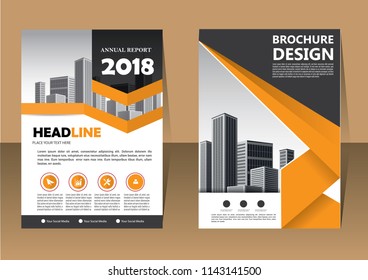 Business abstract vector template. Brochure design, cover modern layout, annual report, poster, flyer in A4 with colorful triangles, geometric shapes for tech, science, market with light background