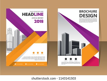 Business abstract vector template. Brochure design, cover modern layout, annual report, poster, flyer in A4 with colorful triangles, geometric shapes for tech, science, market with light background