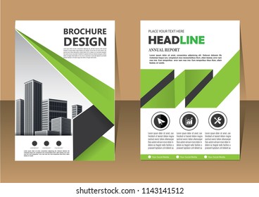 Business abstract vector template. Brochure design, cover modern layout, annual report, poster, flyer in A4 with colorful triangles, geometric shapes for tech, science, market with light background