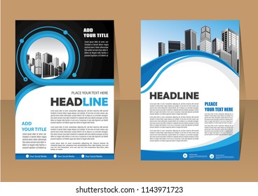 Business abstract vector template. Brochure design, cover modern layout, annual report, poster, flyer in A4 with colorful triangles, geometric shapes for tech, science, market with light background