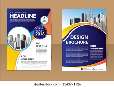 Business abstract vector template. Brochure design, cover modern layout, annual report, poster, flyer in A4 with colorful triangles, geometric shapes for tech, science, market with light background