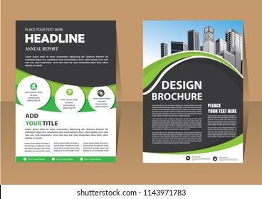 Business abstract vector template. Brochure design, cover modern layout, annual report, poster, flyer in A4 with colorful triangles, geometric shapes for tech, science, market with light background