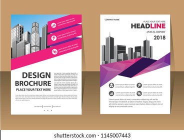 Business abstract vector template. Brochure design, cover modern layout, annual report, poster, flyer in A4 with colorful triangles, geometric shapes for tech, science, market with light background