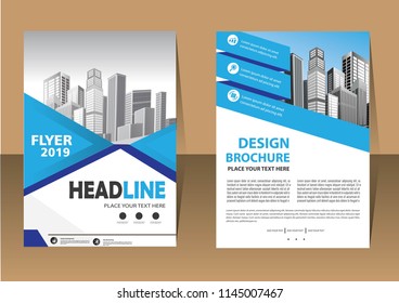 Business abstract vector template. Brochure design, cover modern layout, annual report, poster, flyer in A4 with colorful triangles, geometric shapes for tech, science, market with light background