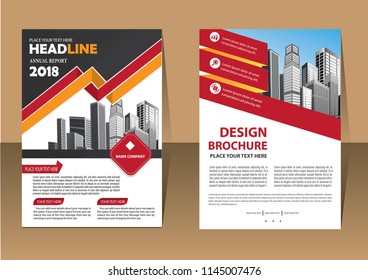 Business abstract vector template. Brochure design, cover modern layout, annual report, poster, flyer in A4 with colorful triangles, geometric shapes for tech, science, market with light background