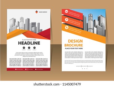 Business abstract vector template. Brochure design, cover modern layout, annual report, poster, flyer in A4 with colorful triangles, geometric shapes for tech, science, market with light background