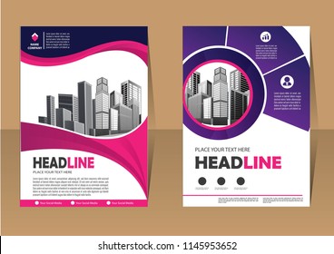 Business abstract vector template. Brochure design, cover modern layout, annual report, poster, flyer in A4 with colorful triangles, geometric shapes for tech, science, market with light background