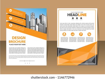 Business abstract vector template. Brochure design, cover modern layout, annual report, poster, flyer in A4 with colorful triangles, geometric shapes for tech, science, market with light background