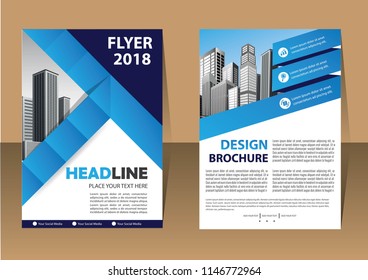 Business abstract vector template. Brochure design, cover modern layout, annual report, poster, flyer in A4 with colorful triangles, geometric shapes for tech, science, market with light background