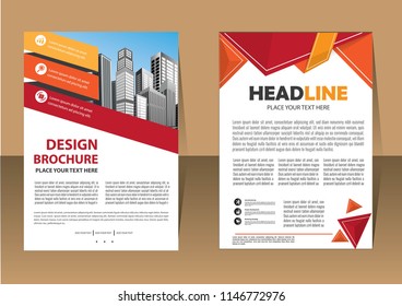 Business abstract vector template. Brochure design, cover modern layout, annual report, poster, flyer in A4 with colorful triangles, geometric shapes for tech, science, market with light background