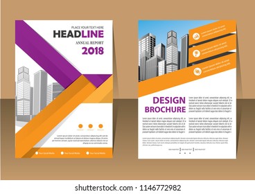 Business abstract vector template. Brochure design, cover modern layout, annual report, poster, flyer in A4 with colorful triangles, geometric shapes for tech, science, market with light background