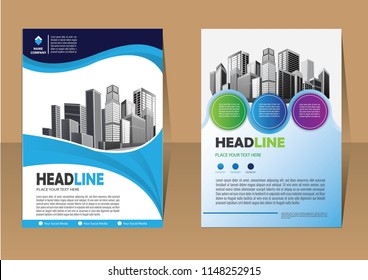 Business abstract vector template. Brochure design, cover modern layout, annual report, poster, flyer in A4 with colorful triangles, geometric shapes for tech, science, market with light background