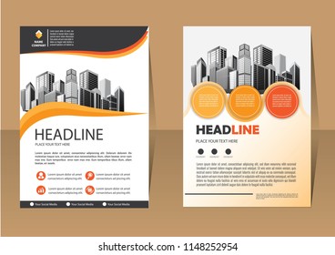 Business abstract vector template. Brochure design, cover modern layout, annual report, poster, flyer in A4 with colorful triangles, geometric shapes for tech, science, market with light background