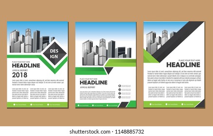 Business abstract vector template. Brochure design, cover modern layout, annual report, poster, flyer in A4 with colorful triangles, geometric shapes for tech, science, market with light background