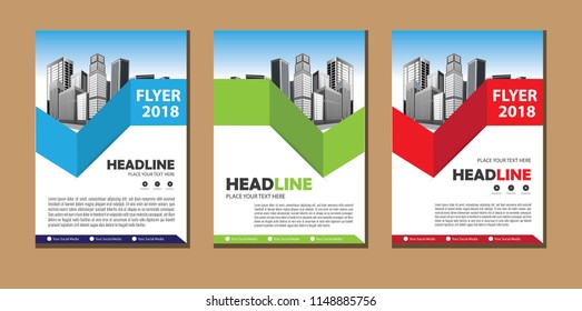 Business abstract vector template. Brochure design, cover modern layout, annual report, poster, flyer in A4 with colorful triangles, geometric shapes for tech, science, market with light background