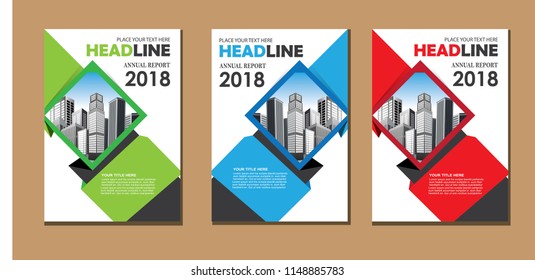 Business abstract vector template. Brochure design, cover modern layout, annual report, poster, flyer in A4 with colorful triangles, geometric shapes for tech, science, market with light background