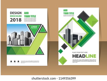 Business abstract vector template. Brochure design, cover modern layout, annual report, poster, flyer in A4 with colorful triangles, geometric shapes for tech, science, market with light background