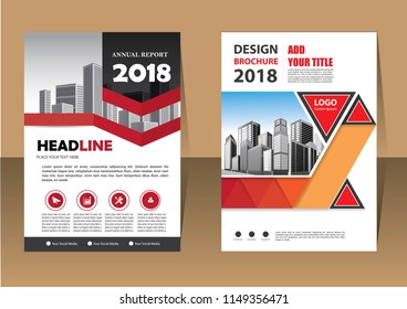 Business abstract vector template. Brochure design, cover modern layout, annual report, poster, flyer in A4 with colorful triangles, geometric shapes for tech, science, market with light background