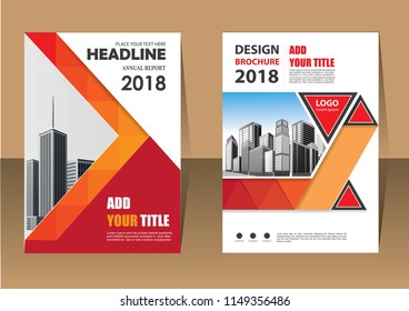 Business abstract vector template. Brochure design, cover modern layout, annual report, poster, flyer in A4 with colorful triangles, geometric shapes for tech, science, market with light background