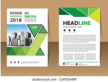 Business abstract vector template. Brochure design, cover modern layout, annual report, poster, flyer in A4 with colorful triangles, geometric shapes for tech, science, market with light background