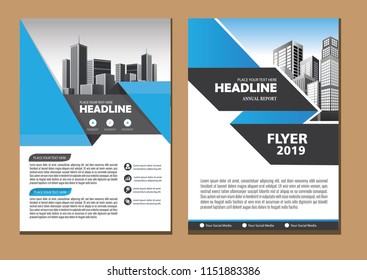 Business abstract vector template. Brochure design, cover modern layout, annual report, poster, flyer in A4 with colorful triangles, geometric shapes for tech, science, market with light background