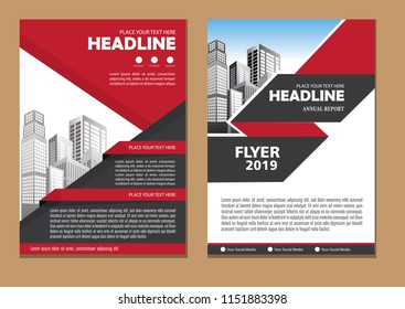 Business abstract vector template. Brochure design, cover modern layout, annual report, poster, flyer in A4 with colorful triangles, geometric shapes for tech, science, market with light background