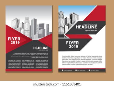 Business abstract vector template. Brochure design, cover modern layout, annual report, poster, flyer in A4 with colorful triangles, geometric shapes for tech, science, market with light background
