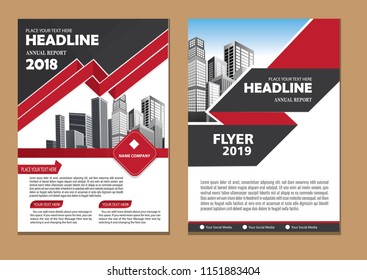 Business abstract vector template. Brochure design, cover modern layout, annual report, poster, flyer in A4 with colorful triangles, geometric shapes for tech, science, market with light background