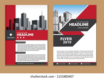 Business abstract vector template. Brochure design, cover modern layout, annual report, poster, flyer in A4 with colorful triangles, geometric shapes for tech, science, market with light background