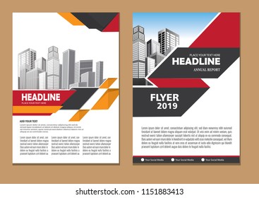 Business abstract vector template. Brochure design, cover modern layout, annual report, poster, flyer in A4 with colorful triangles, geometric shapes for tech, science, market with light background