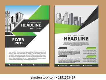 Business abstract vector template. Brochure design, cover modern layout, annual report, poster, flyer in A4 with colorful triangles, geometric shapes for tech, science, market with light background