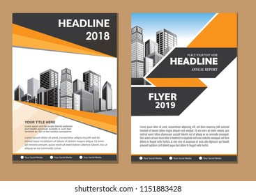 Business abstract vector template. Brochure design, cover modern layout, annual report, poster, flyer in A4 with colorful triangles, geometric shapes for tech, science, market with light background
