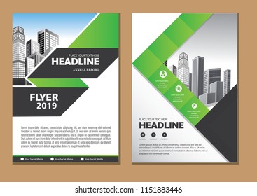 Business abstract vector template. Brochure design, cover modern layout, annual report, poster, flyer in A4 with colorful triangles, geometric shapes for tech, science, market with light background
