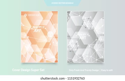 Business abstract vector template. Brochure design, cover modern layout, annual report, poster, flyer in A4 with colourful triangles, geometric shapes for tech, science, market with light background.