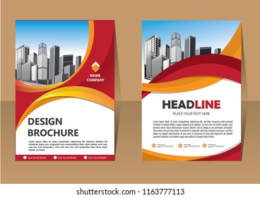 Business abstract vector template. Brochure design, cover modern layout, annual report, poster, flyer in A4 with colorful triangles, geometric shapes for tech, science, market with light background