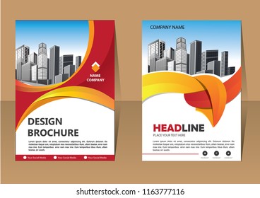 Business abstract vector template. Brochure design, cover modern layout, annual report, poster, flyer in A4 with colorful triangles, geometric shapes for tech, science, market with light background