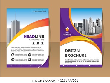 Business abstract vector template. Brochure design, cover modern layout, annual report, poster, flyer in A4 with colorful triangles, geometric shapes for tech, science, market with light background