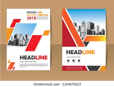 Business abstract vector template. Brochure design, cover modern layout, annual report, poster, flyer in A4 with colorful triangles, geometric shapes for tech, science, market with light background